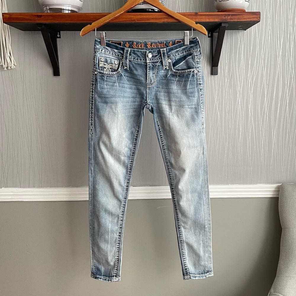 Rock Revival Suko Ankle Skinny Jeans Size 26